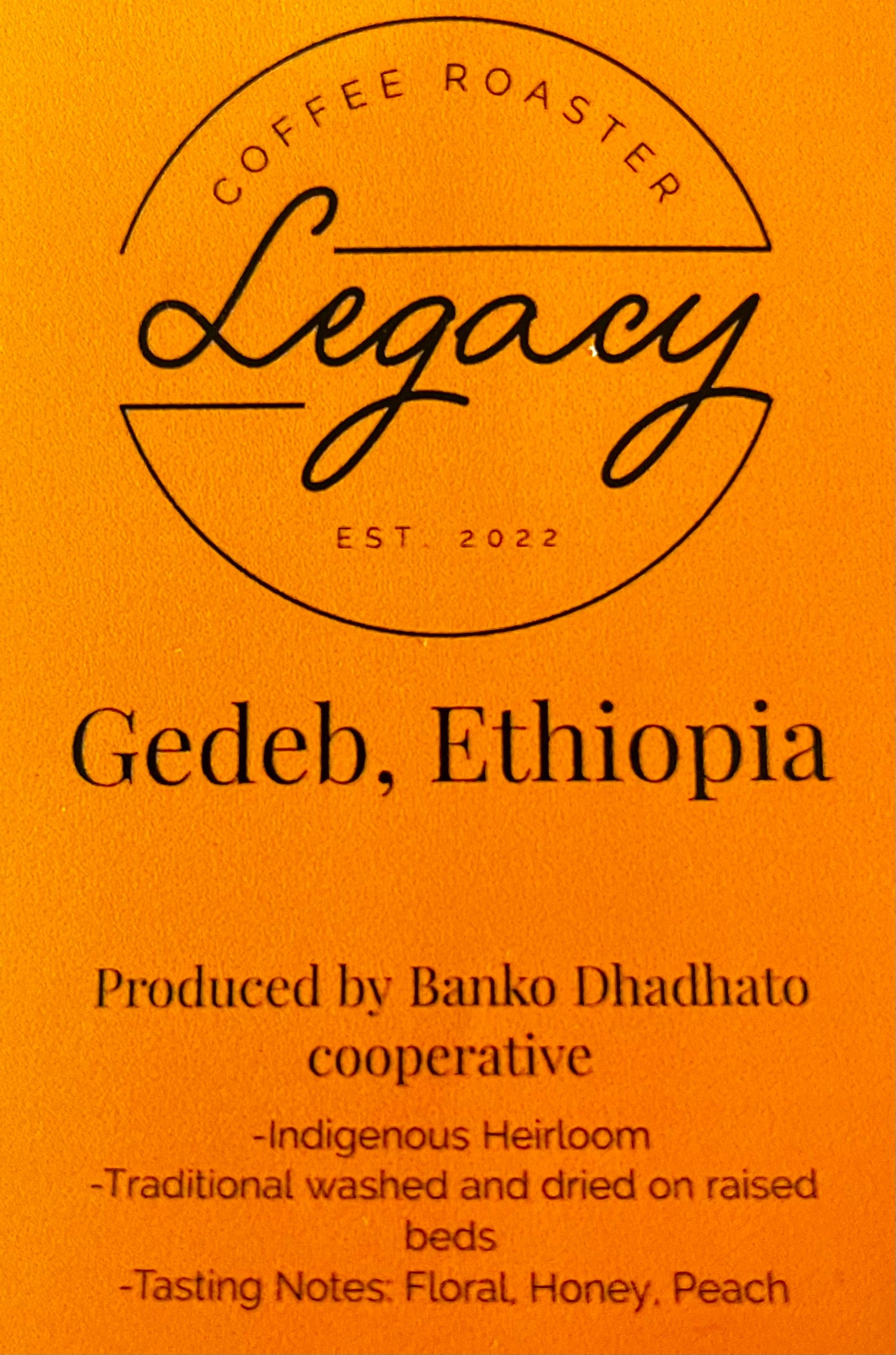 Ethiopia, Gedeb Banko Dhadhato  10oz/283g Whole Bean