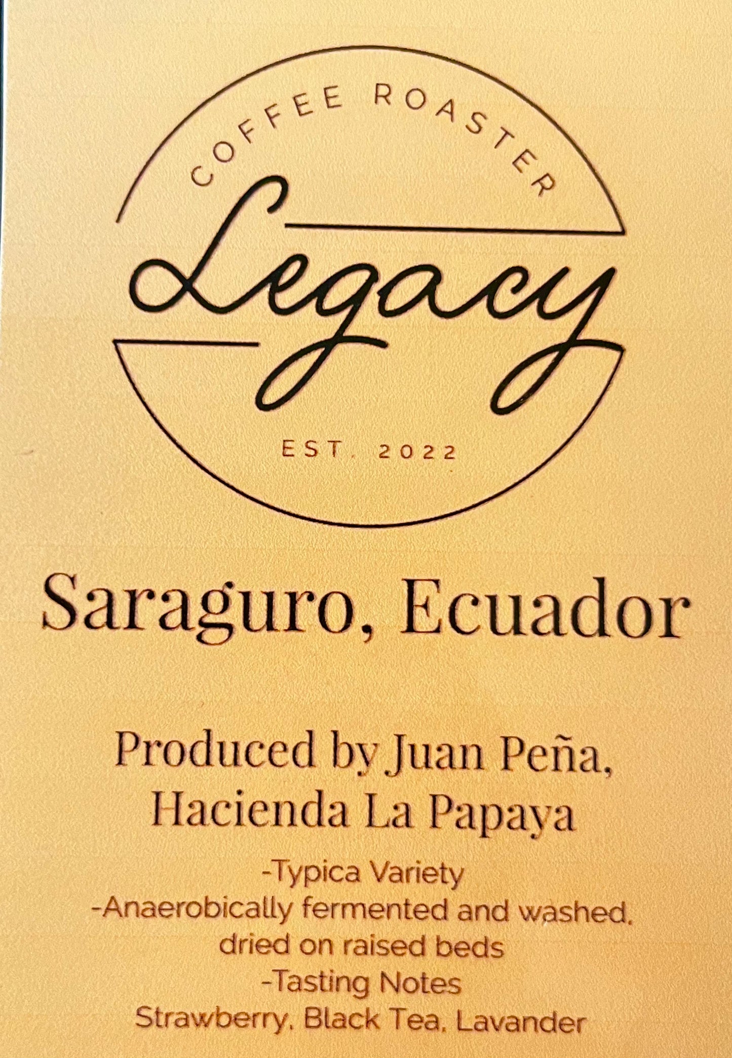 Ecuador, Juan Peña  10oz/283g Whole bean